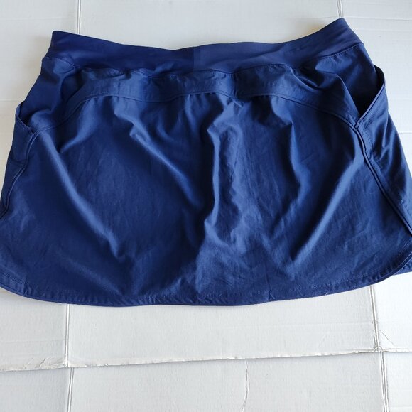 Lands End Womens Plus Quick Dry Board Skort Swim Skirt Mini Size 26W Blue UPF 50 - Picture 12 of 15